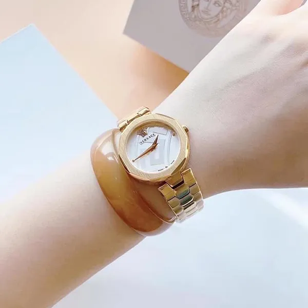 Đồng Hồ Versace Idyia Swiss Quartz Stainless Steel Ladies Watch VEV500619 30mm Cho Nữ