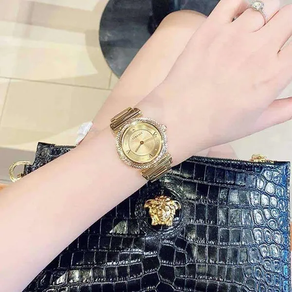 Đồng Hồ Nữ Versace V-Motif Gold Watch VERE00618 35mm Màu Vàng Gold - Đồng hồ - Vua Hàng Hiệu