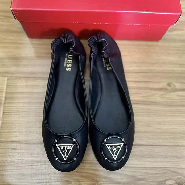 Giày Bệt Guess Senna Logo Ballet Flats Màu Đen
