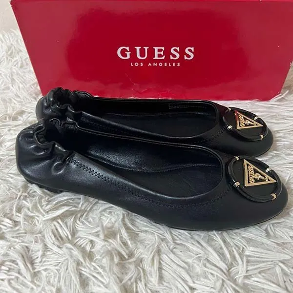 Giày Bệt Guess Senna Logo Ballet Flats Màu Đen