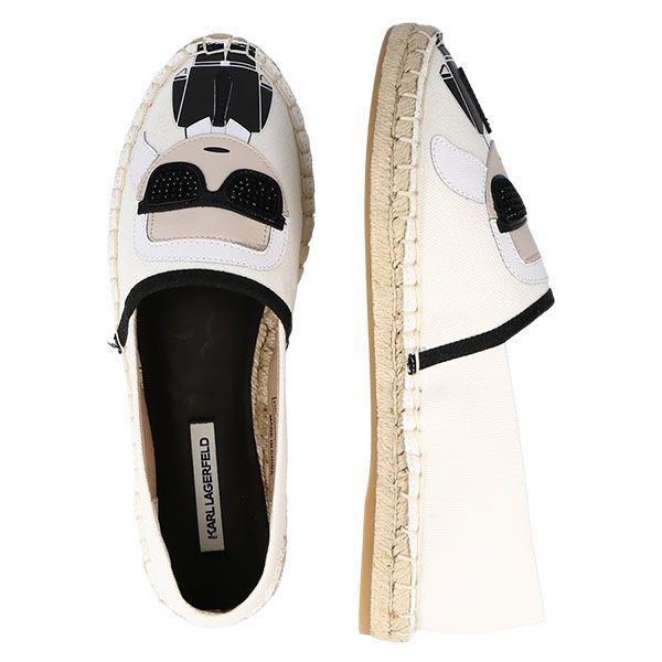 Giày Cói Slip On Karl Lagerfeld Zapatos Planos Casuales Transpirables De Moda Màu Trắng Size 35 - 3