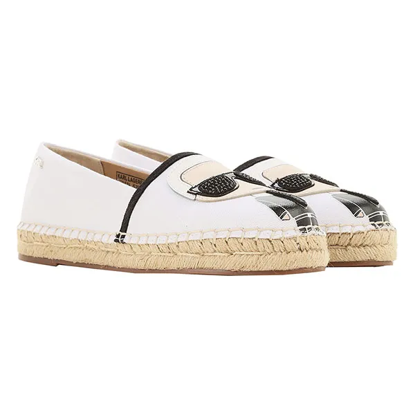 Giày Cói Slip On Karl Lagerfeld Zapatos Planos Casuales Transpirables De Moda Màu Trắng Size 36 - Giày - Vua Hàng Hiệu