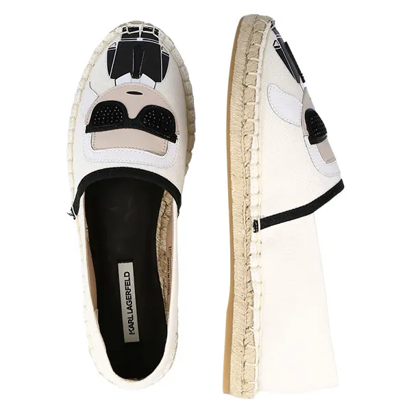 Giày Cói Slip On Karl Lagerfeld Zapatos Planos Casuales Transpirables De Moda Màu Trắng Size 36 - Giày - Vua Hàng Hiệu