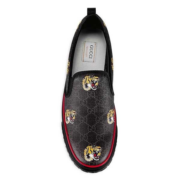 Giày Slip On Gucci GG Tiger Màu Đen Size 6 - 3
