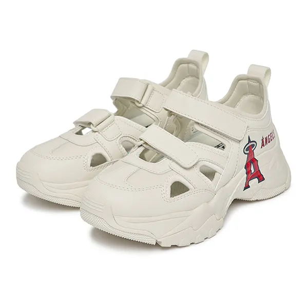 Giày Sục MLB Big Ball Chunky Mask LA Angeles 3ASDCH133-41IVS Màu Trắng Kem Size 230
