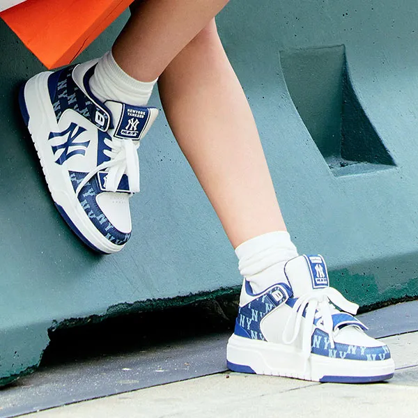 Giày Thể Thao MLB Chunky Liner Mid Denim New York Yankees 3ASXCDN3N-50NYD Màu Xanh Navy Size 245 - Giày - Vua Hàng Hiệu