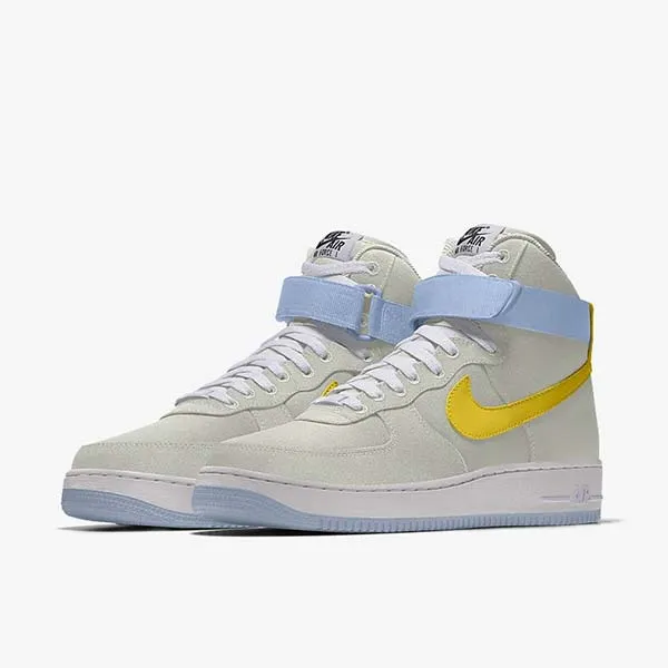 Giày Thể Thao Nike Air Force 1 High By You Phối Màu Xanh Vàng Size 40.5
