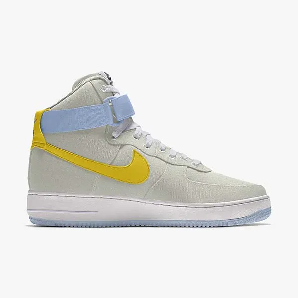 Giày Thể Thao Nike Air Force 1 High By You Phối Màu Xanh Vàng Size 40.5