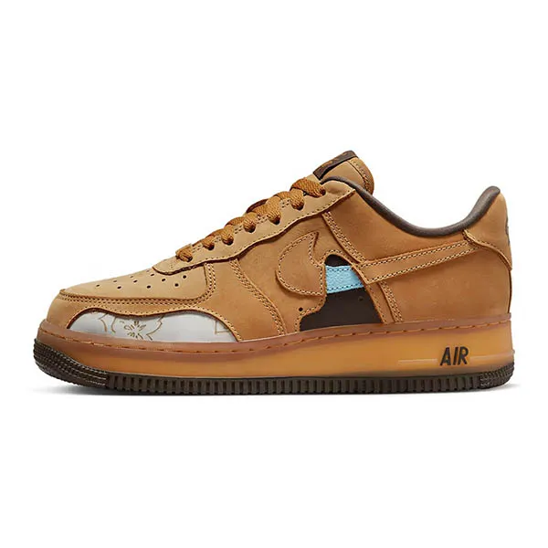 Giày Thể Thao Nike Air Force 1 Low '07 'Cut Out Wheat' DQ7580-700 Màu Nâu Size 35