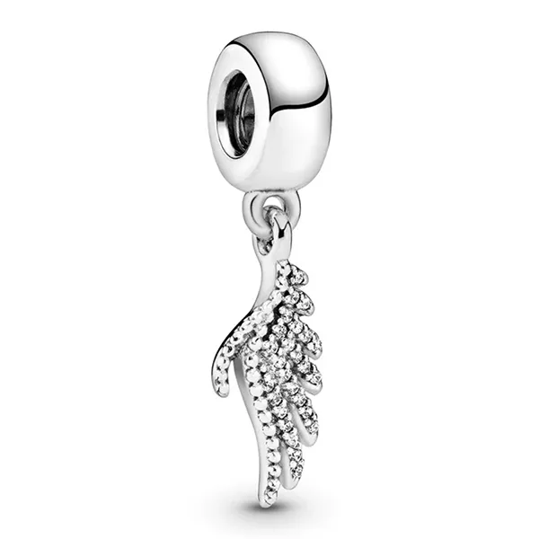 Hạt Vòng Charm Pandora Majestic Feathers 791750CZ Màu Bạc