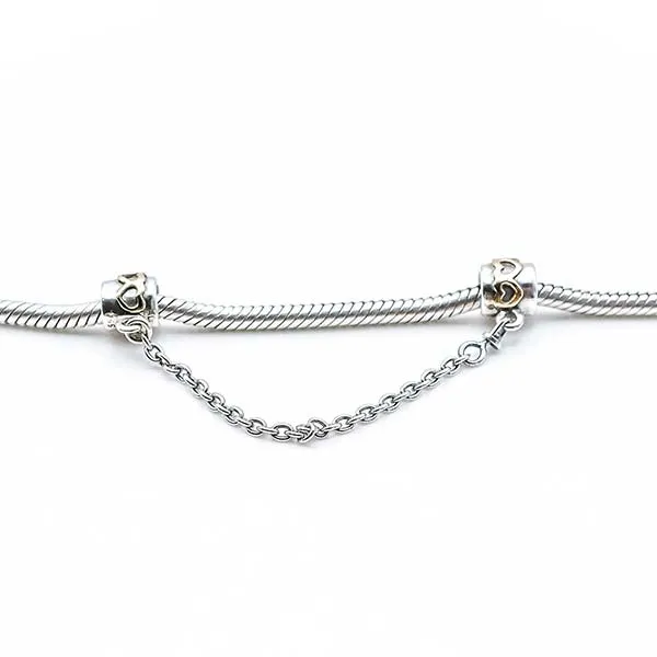Hạt Vòng Charm Pandora Silver Safety Chain 790307 Màu Bạc - Trang sức - Vua Hàng Hiệu