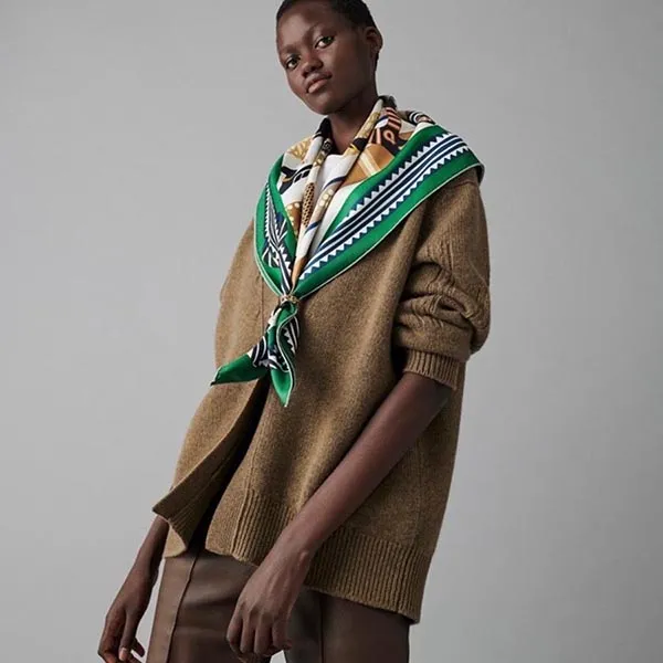 Khăn Hermès Fantaisie D'etriers Scarf 90 Màu Xanh Green