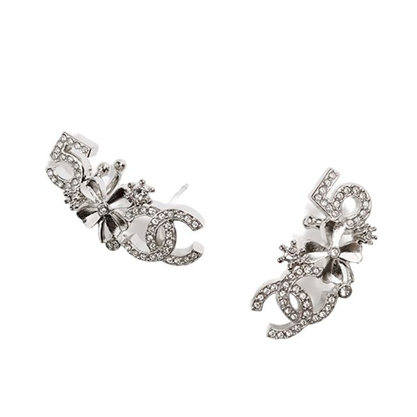 Khuyên Tai Chanel Stud Earrings ABA432 B10536 NN147 Màu Bạc - 1