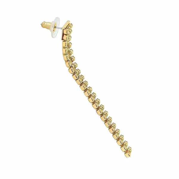Khuyên Tai Swarovski Fit Yellow Gold-Plated Stainless Steel Yellow Crystal Earrings 5364807 Màu Vàng