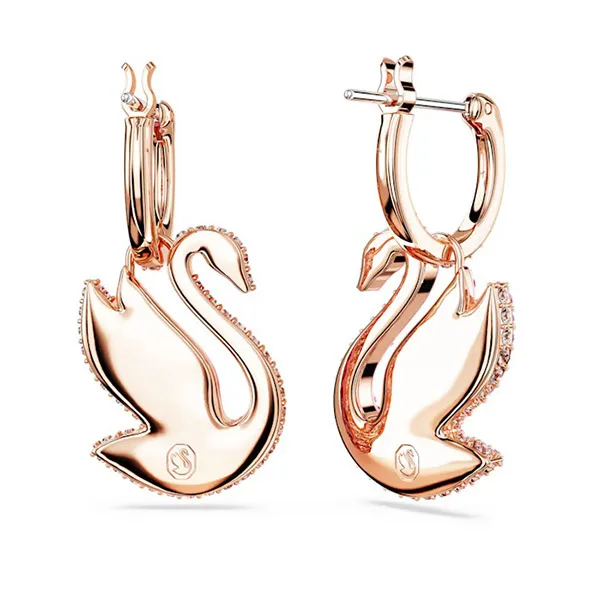 Khuyên Tai Swarovski Iconic Swan Drop Earrings Swan, Pink, Rose Gold-Tone Plated 5660029 Màu Vàng Hồng - Trang sức - Vua Hàng Hiệu
