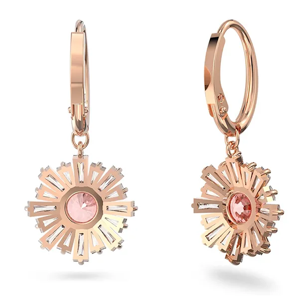 Khuyên Tai Nữ Swarovski Sunshine Drop Earrings 5642965 Màu Vàng Hồng