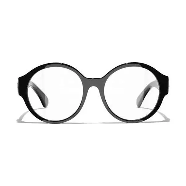 Kính Mắt Cận Chanel Round Eyeglasses CH3437 C501 Màu Đen - Kính mắt - Vua Hàng Hiệu