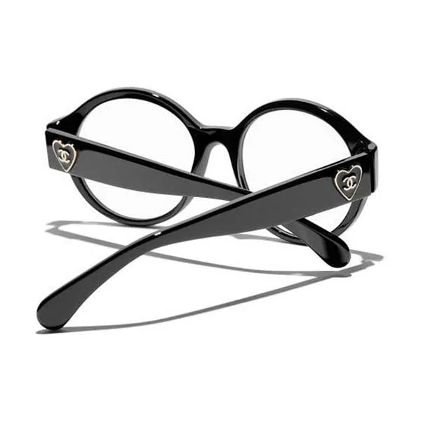 Kính Mắt Cận Chanel Round Eyeglasses CH3437 C501 Màu Đen - Kính mắt - Vua Hàng Hiệu