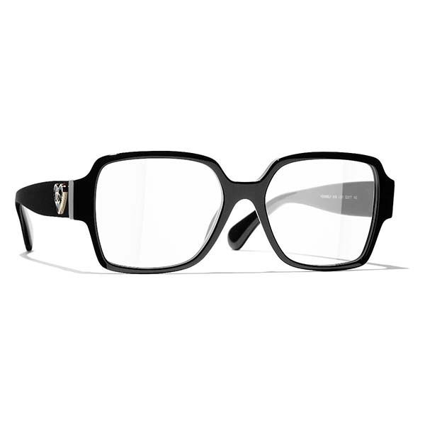 Kính Mắt Cận Chanel Square Eyeglasses CH3438 C501 Màu Đen - 1