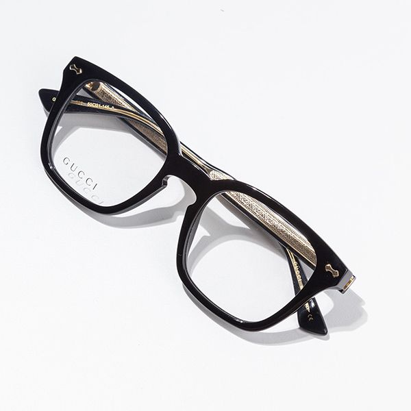 Kính Mắt Cận Gucci Black Square Eyeglasses GG0184O 001 50  Màu Đen - 1