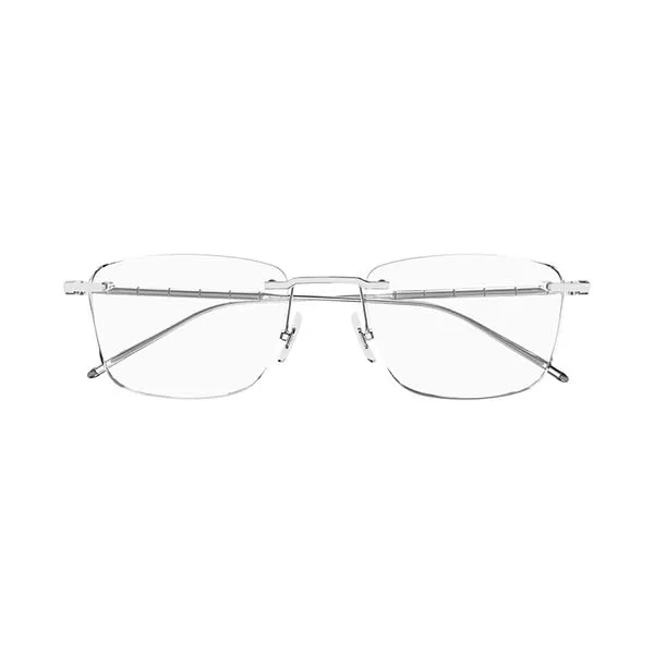 Kính Mắt Cận Montblanc MB0215O 002 Eyeglasses Silver Màu Bạc