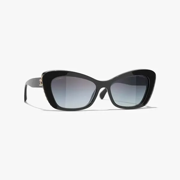 Kính Mát Chanel Cat Eye Sunglasses CH5481H 1716S6 Màu Xám Đen - Kính mắt - Vua Hàng Hiệu