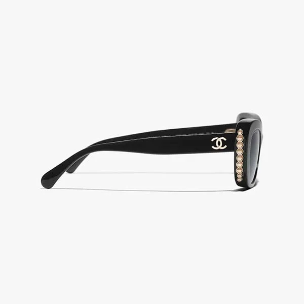 Kính Mát Chanel Cat Eye Sunglasses CH5481H 1716S6 Màu Xám Đen - Kính mắt - Vua Hàng Hiệu