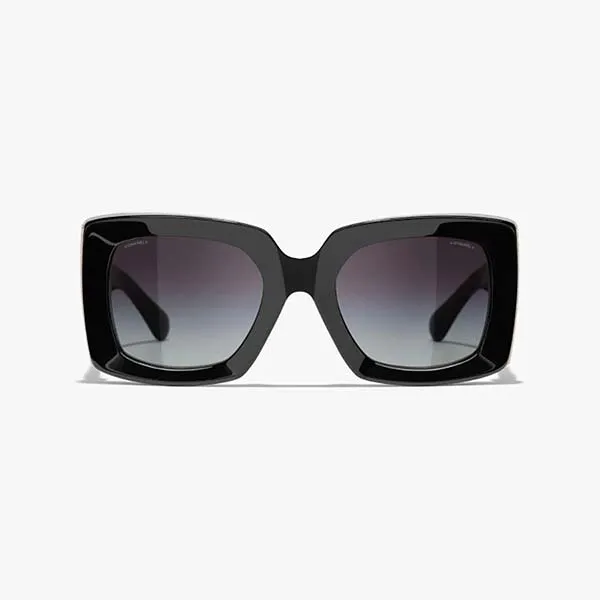 Kính Mát Chanel Rectangle Sunglasses CH5435 Màu Xám Đen - Kính mắt - Vua Hàng Hiệu