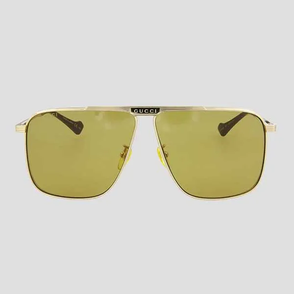 Kính Mát Gucci Yellow Frame Metal GG0840S 003 Màu Vàng