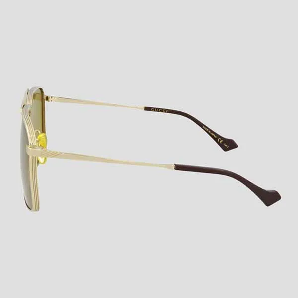 Kính Mát Gucci Yellow Frame Metal GG0840S 003 Màu Vàng