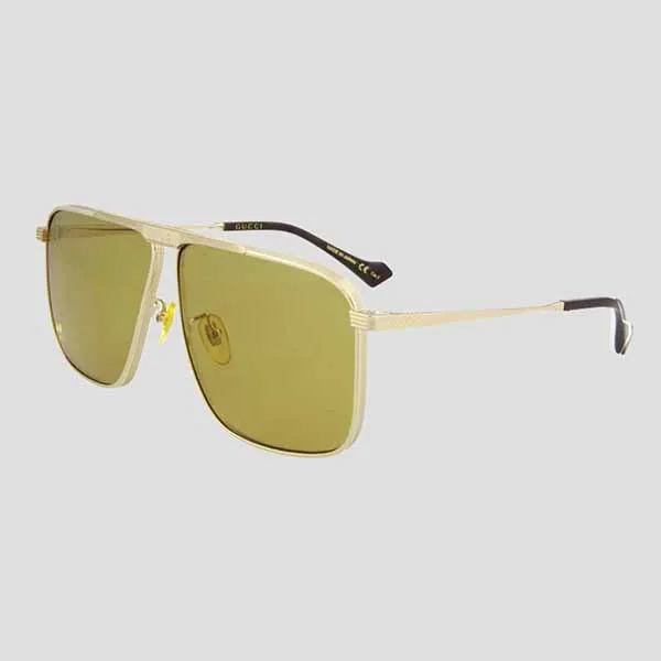 Kính Mát Gucci Yellow Frame Metal GG0840S 003 Màu Vàng