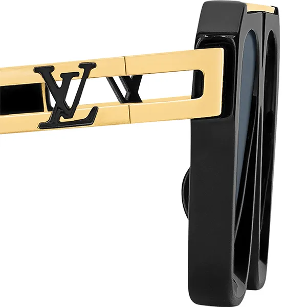 Kính Mát Nam Louis Vuitton LV 1.1 Mascot Pilot Square Sunglasses Z1801E Màu Đen Size 55