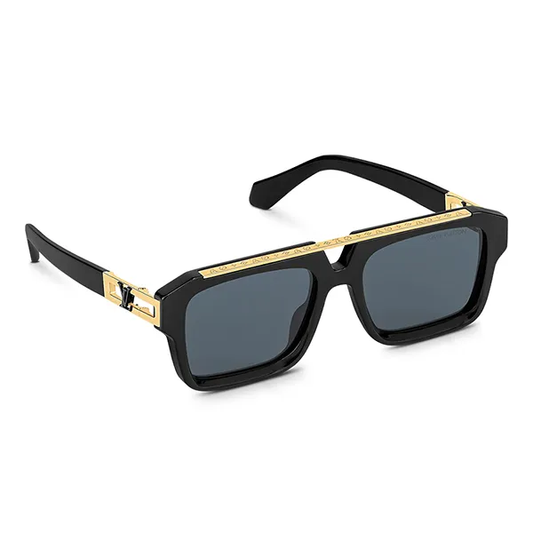 Kính Mát Nam Louis Vuitton LV 1.1 Mascot Pilot Square Sunglasses Z1801E Màu Đen Size 55