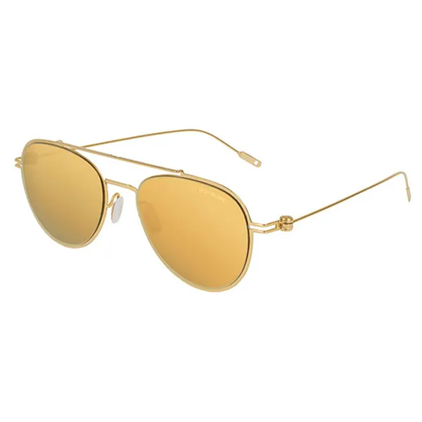 Kính Mát Montblanc Aviator Frame Metal Sunglasses 123988 Màu Vàng - Kính mắt - Vua Hàng Hiệu