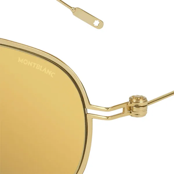 Kính Mát Montblanc Aviator Frame Metal Sunglasses 123988 Màu Vàng - Kính mắt - Vua Hàng Hiệu