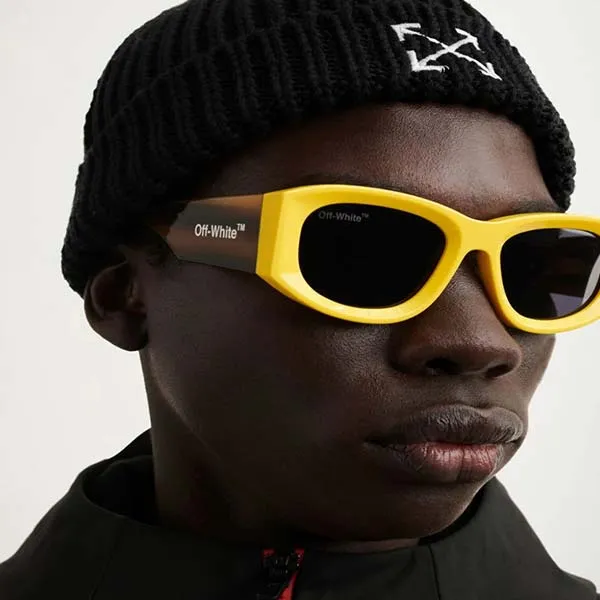 Kính Mát Off-White AF Austin OERI078 1807 Sunglasses Màu Vàng Nâu