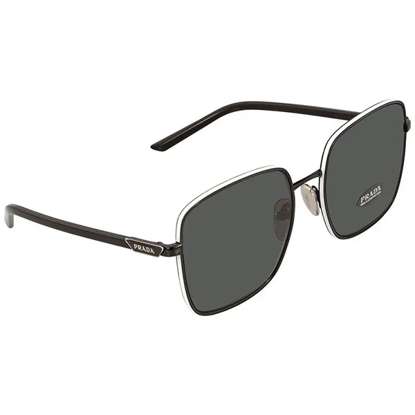 Kính Mát Prada Dark Grey Square Ladies Sunglasses PR 55YS 1AB5S0 57 Màu Xám