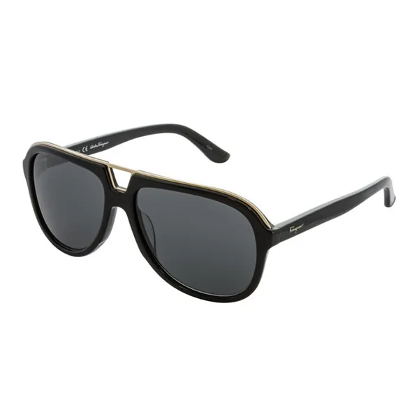 Kính Mát Salvatore Ferragam Men Black Square Sunglasses SF730S00157 Màu Đen