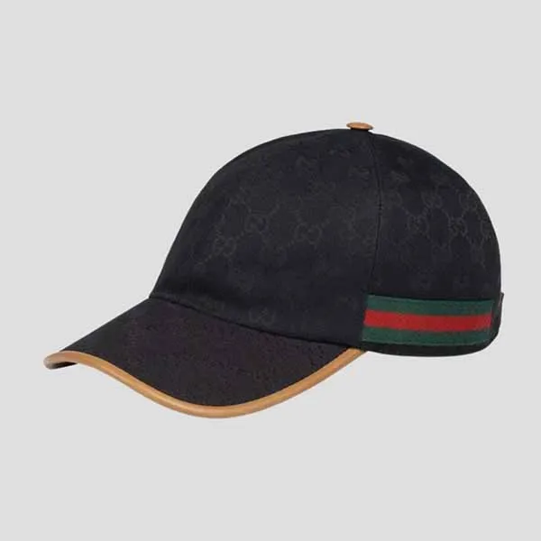 Mũ Gucci Black Monogram Canvas 722381 4HAT7 1065 Màu Đen