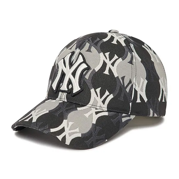 Mũ MLB Argyle Monogram Structure Ball Cap New York Yankees 3ACPM222N-50BKS Màu Đen