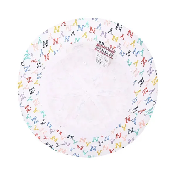 Mũ MLB Bucket Monogram Rainbow 32CPH4111-50W Màu Trắng Size 59