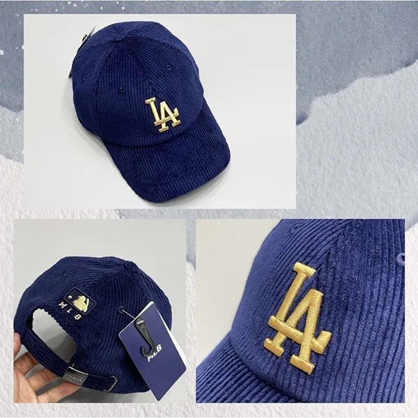 Mũ MLB Cordoroy Basic Ball Cap Màu Xanh Navy