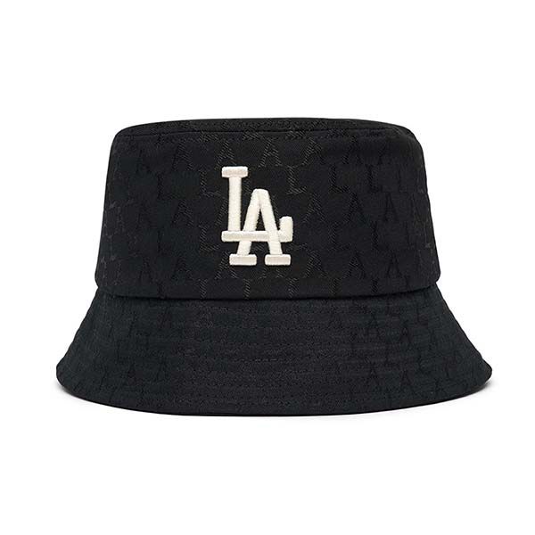 Mũ MLB Monogram Classic Jacquard Bucket Hat LA Dodgers Black 32CPH3111-07L Màu Đen - 1