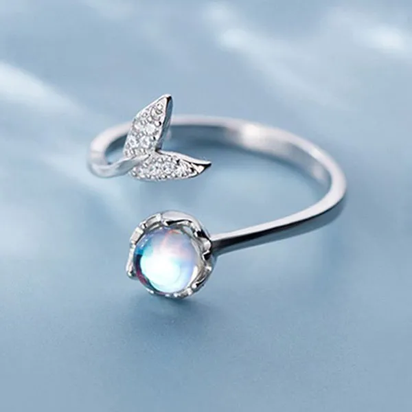 Nhẫn Bạc LiLi Jewelry Đính Pha Lê Aurora Cá Xinh Xắn Lili_132741 Màu Bạc Xanh - Trang sức - Vua Hàng Hiệu