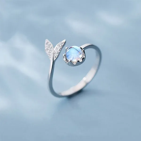 Nhẫn Bạc LiLi Jewelry Đính Pha Lê Aurora Cá Xinh Xắn Lili_132741 Màu Bạc Xanh - Trang sức - Vua Hàng Hiệu
