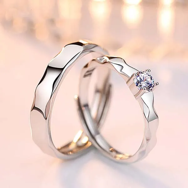 Nhẫn Đôi LiLi Jewelry Đính Đá CZ Patrick LILI_125576 Màu Bạc - Trang sức - Vua Hàng Hiệu