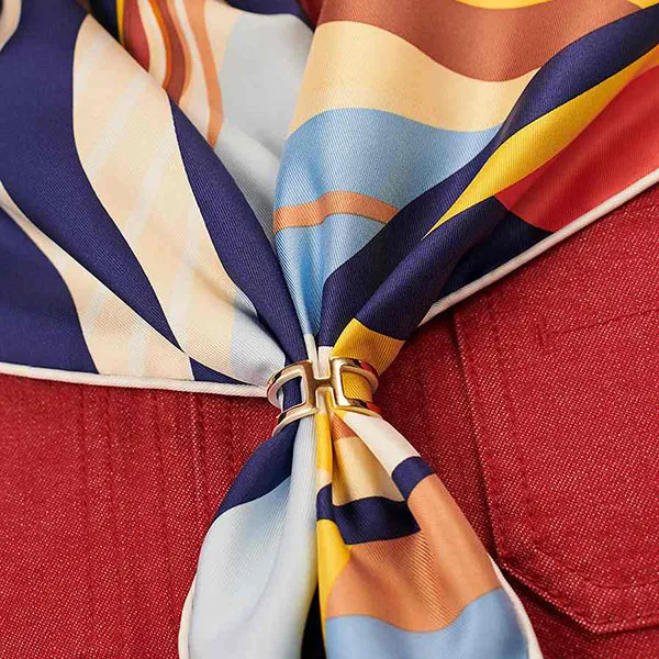 Nhẫn Khăn Choàng Hermès H En Rond Scarf 90 Ring Màu Vàng