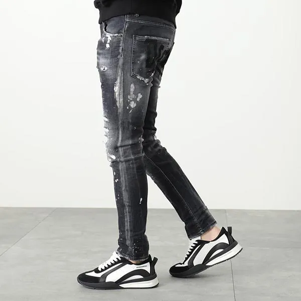 Quần Jean Dsquared2 Logo Printed Skater S74LB1296 S30503 900 Màu Đen Size 48