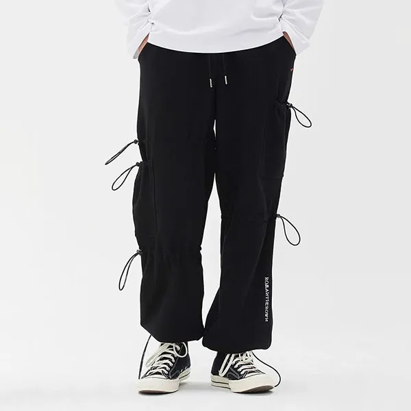 Quần Jogger Romantic Crown Unbalance Pocket Sweat Pants Black Màu Đen - Thời trang - Vua Hàng Hiệu