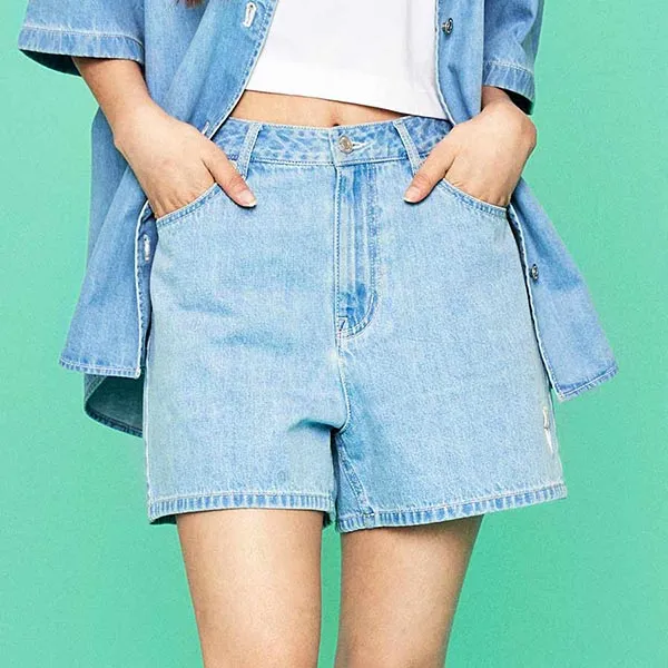 Quần Short MLB Denim New York Yankees 3FDPH0133-50SBL Màu Xanh Nhạt Size S - Thời trang - Vua Hàng Hiệu
